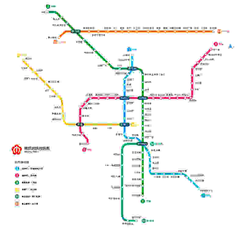 南京地铁线路图(点击查看大图)