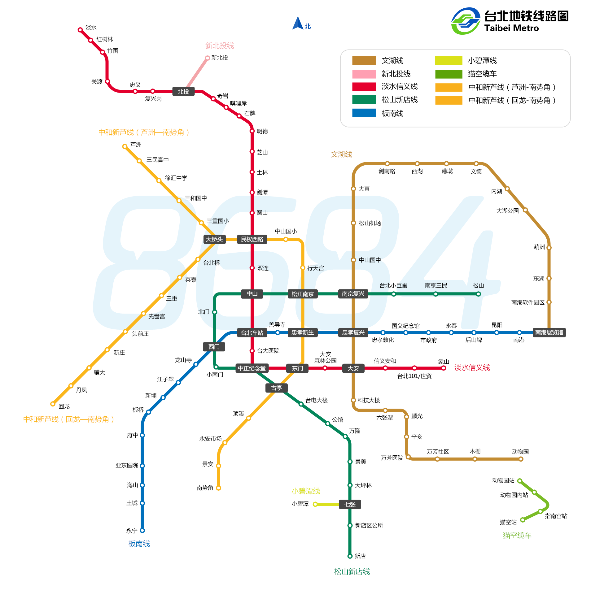 台北地铁线路图(点击查看大图)