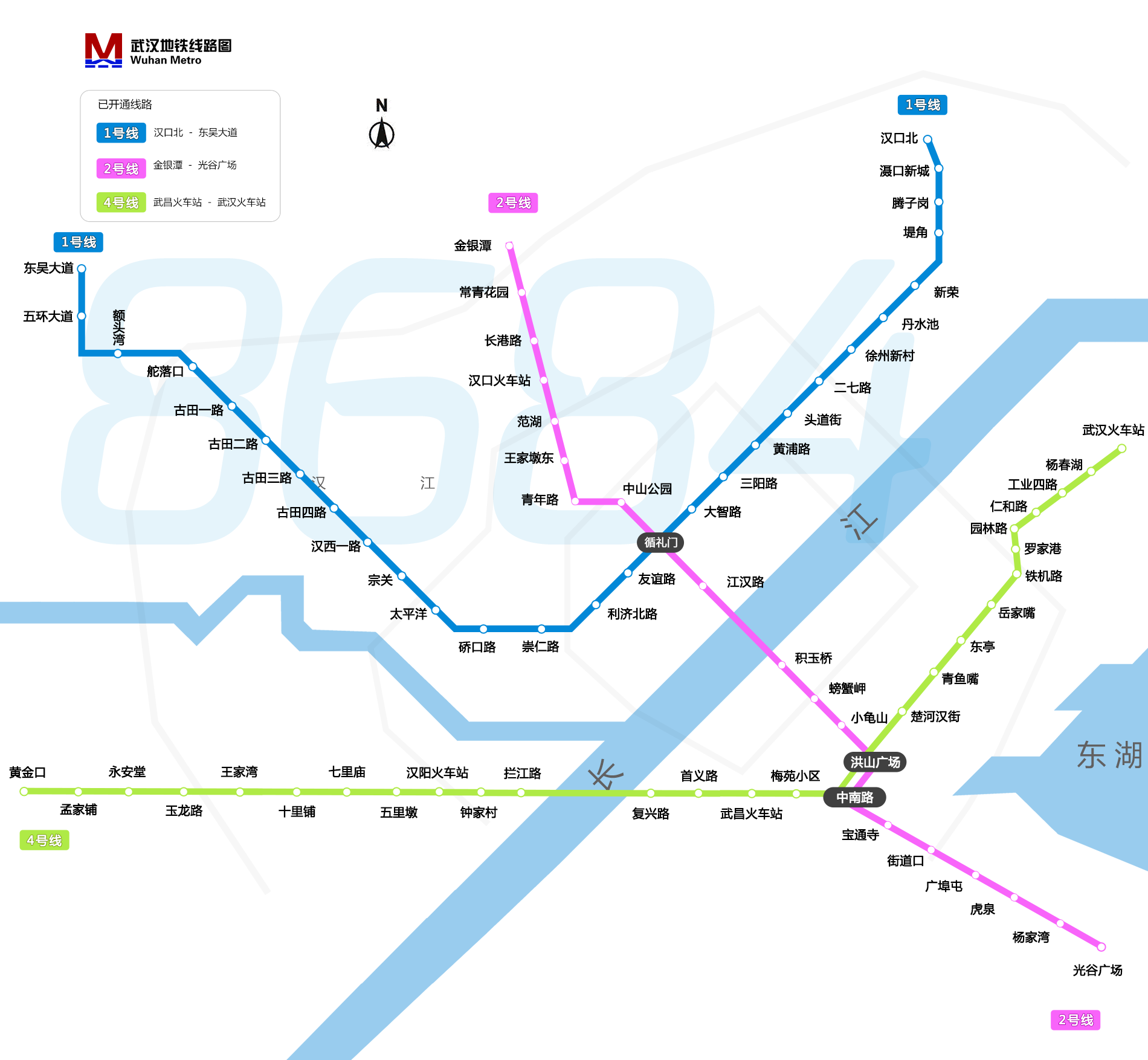武汉地铁线路图(点击查看大图)